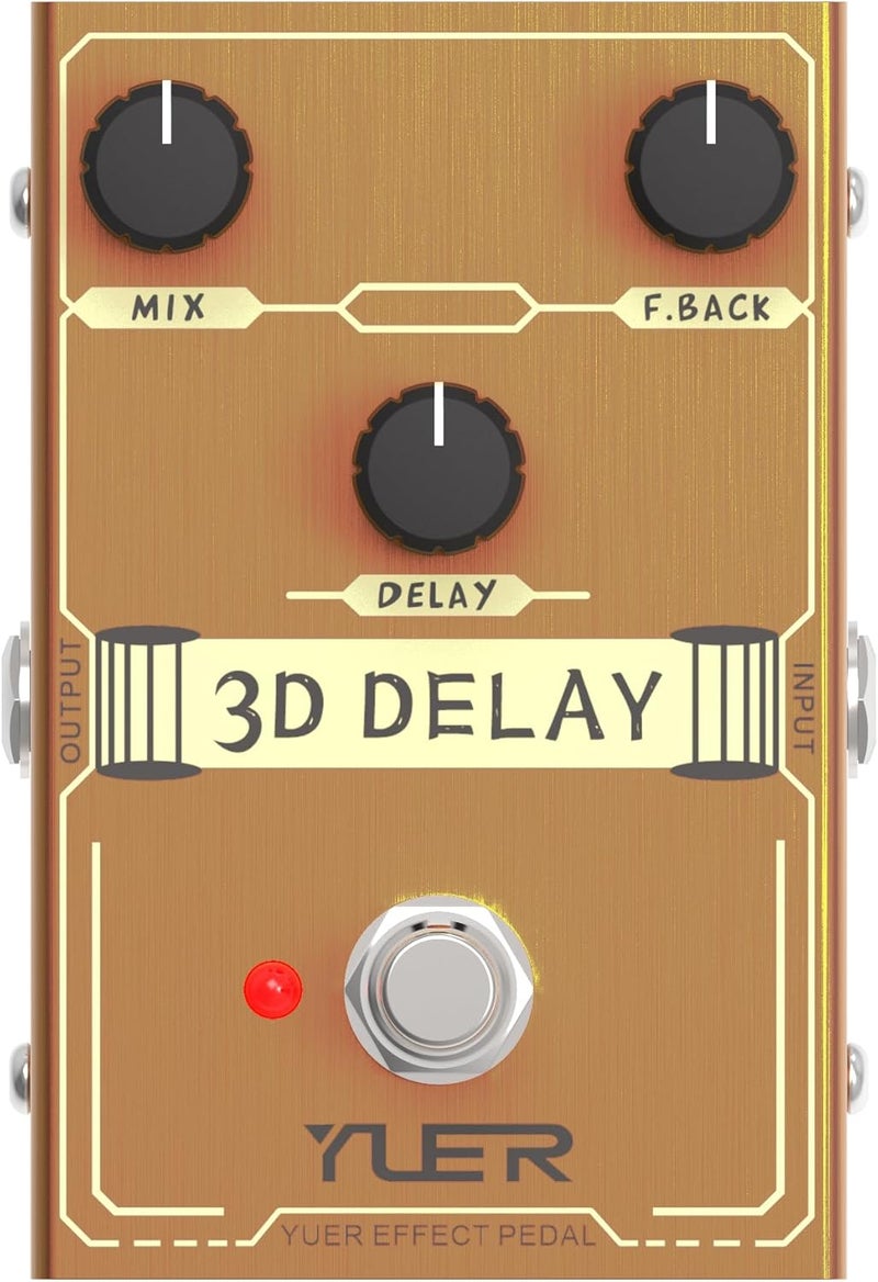 Kmise 3D DELAY,Guitar Pedal,Electric Guitar Effects Pedal for Guitars and Bass Effect Pedals Mini Single Type DC 9V True Bypass - Image 5